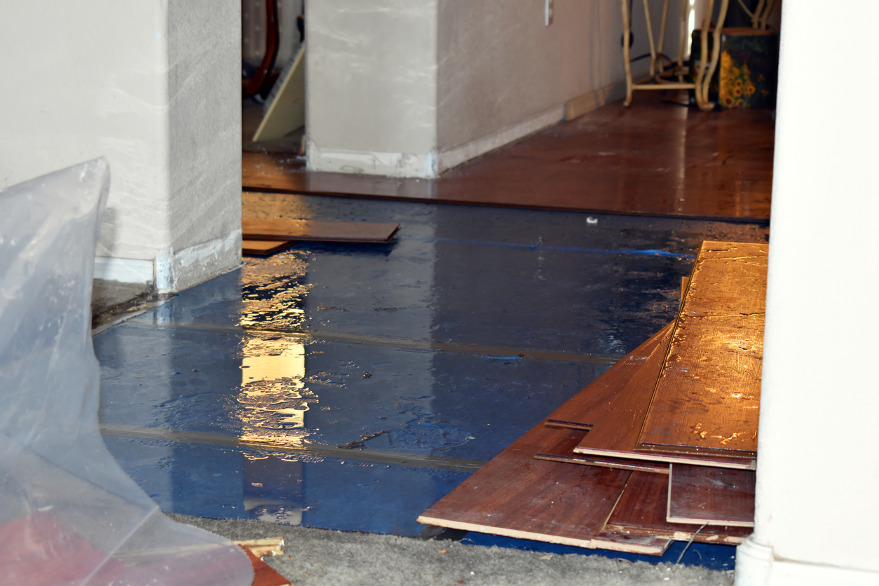 Home slowly flooding as snow melt comes in and starts causing property damage.